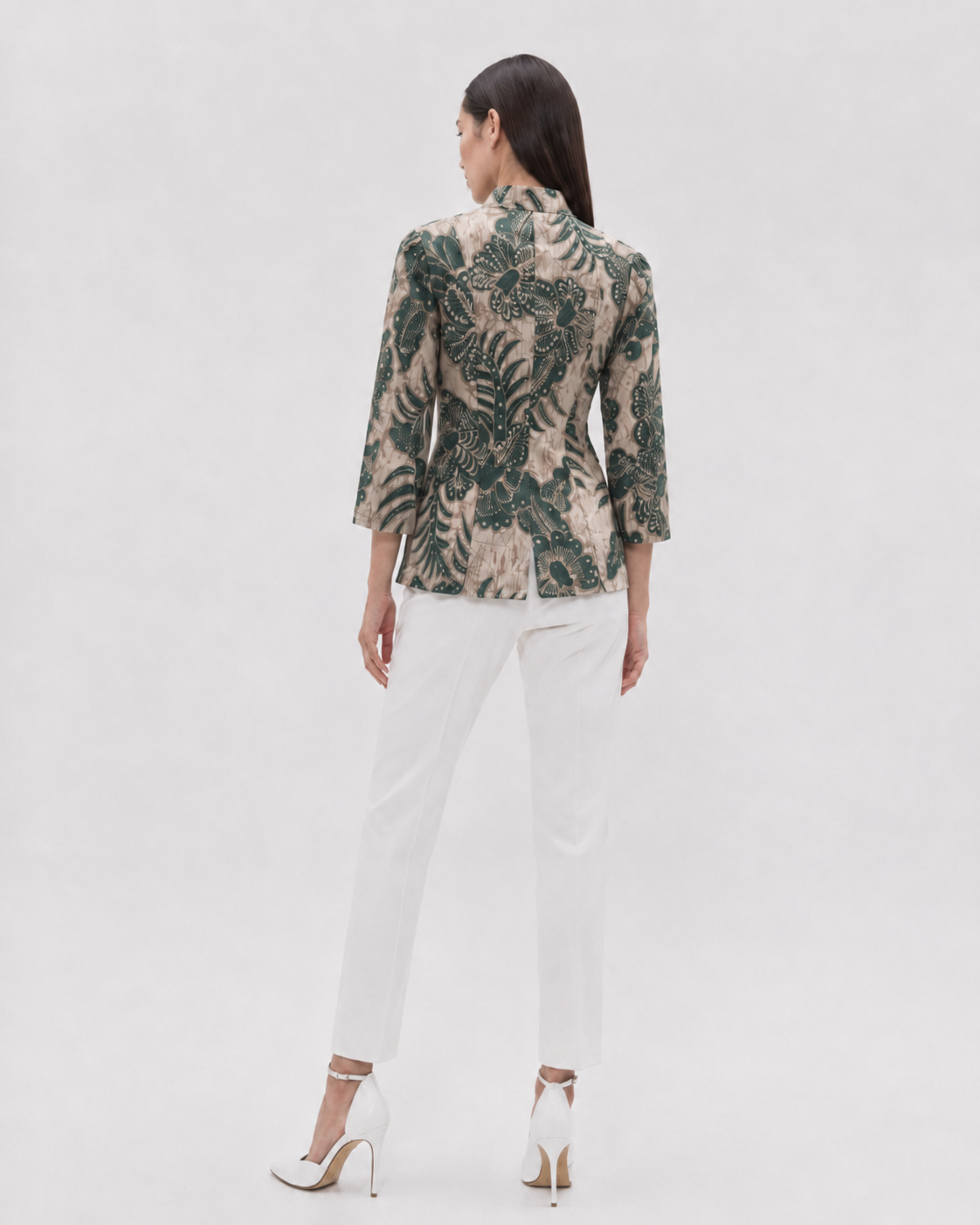 Women’s Batik Tang Suit – Prosperity in Bloom | Green