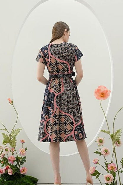 Women's Batik Midi Dress - Artistic Heritage