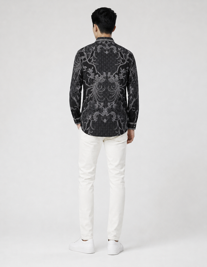 Mens Batik Shirt – Moonlight Crest | Long Sleeves