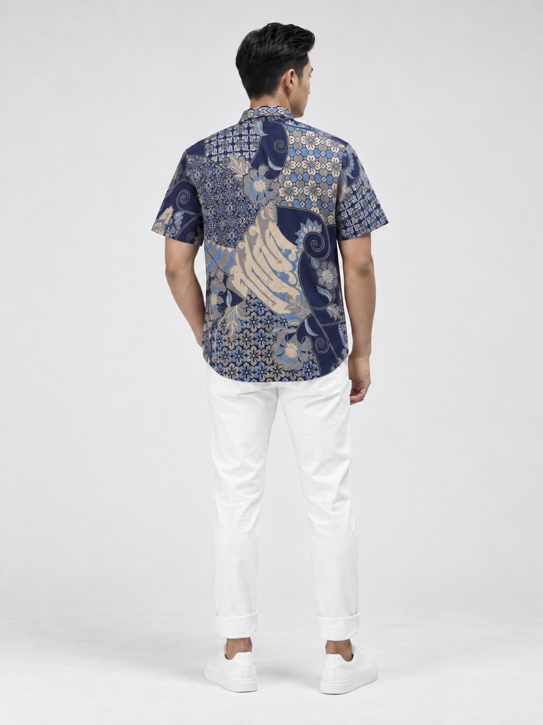 Mens Batik Shirt – Heritage Blossom | Short Sleeves