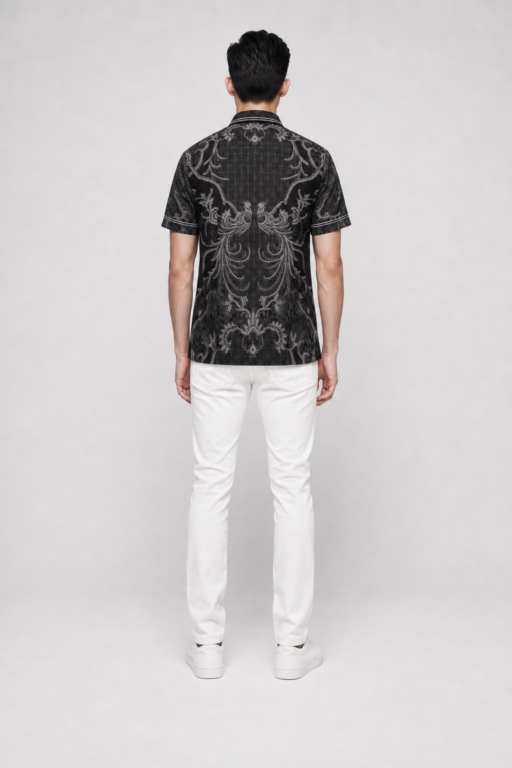Mens Batik Shirt – Moonlight Crest | Short Sleeves
