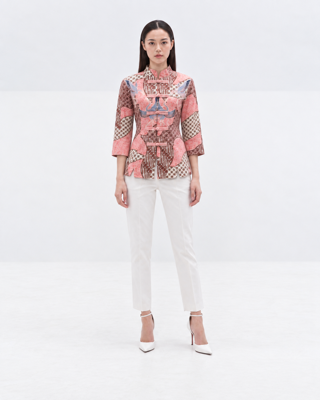 Women’s Batik Tang Suit – Prosperity in Bloom | Pink