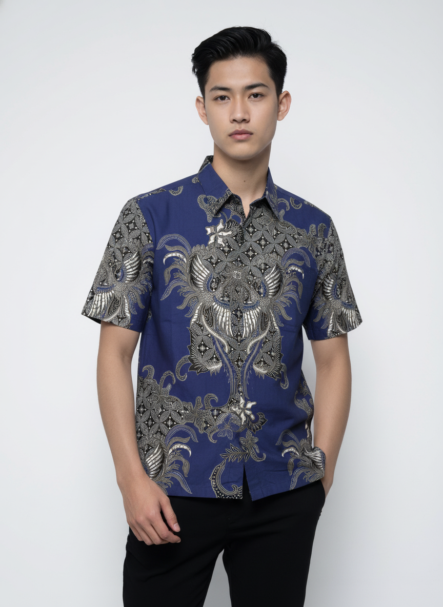 Men's Batik Shirt – Imperial Wing | Short Sleeves