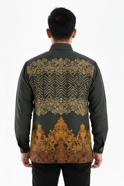 Men’s Batik Shirt – Golden Aegis Long Sleeves 3