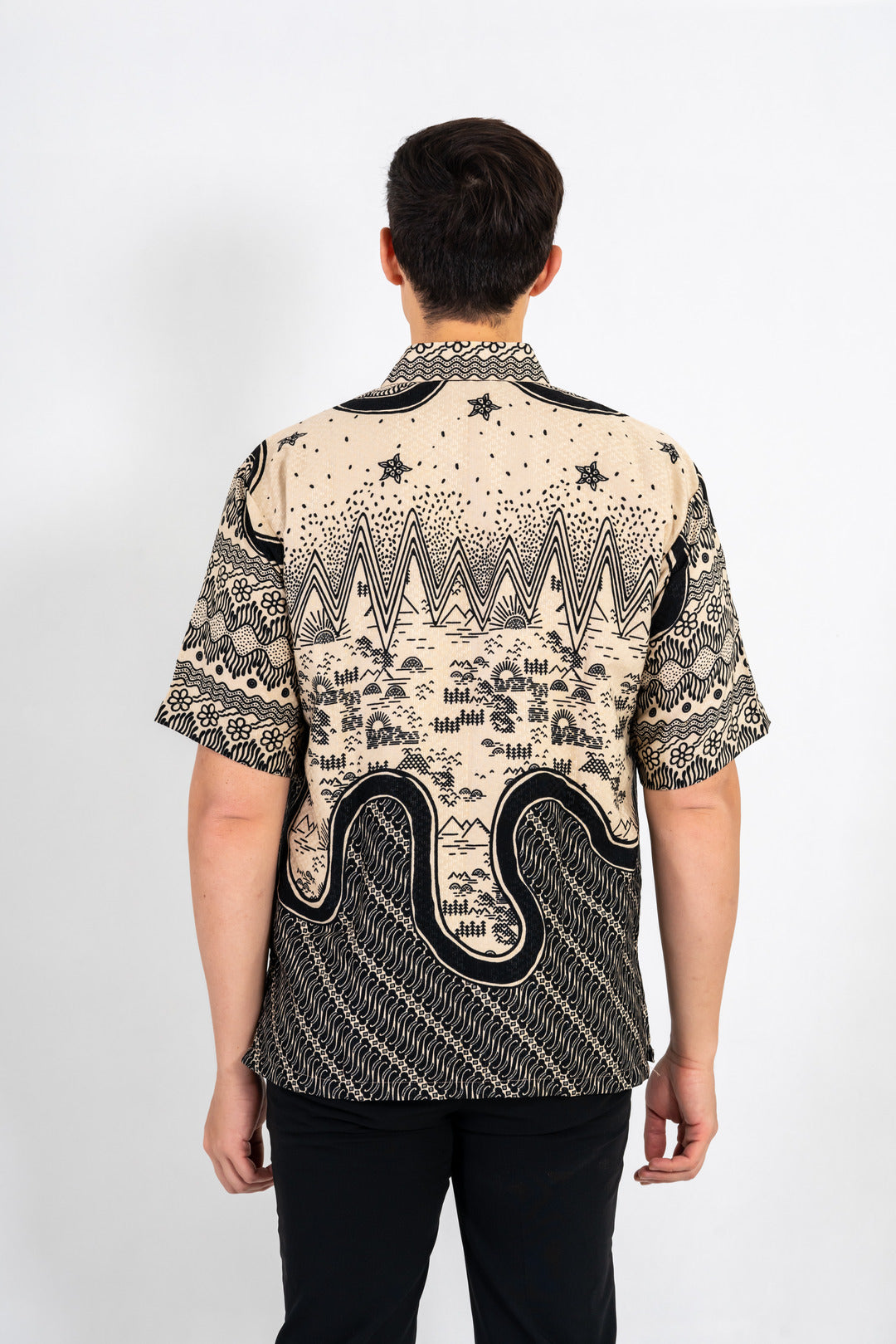 Men's Batik Shirt - Sandscape | Short Sleeves 2