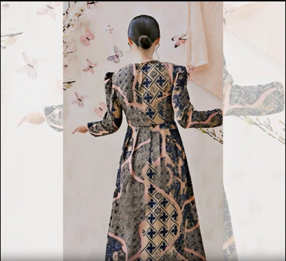 Women's Batik Midi Dress - Artistic Heritage