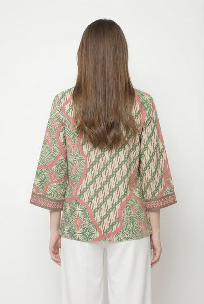 Women's Batik Blouse - Pastel Harmony