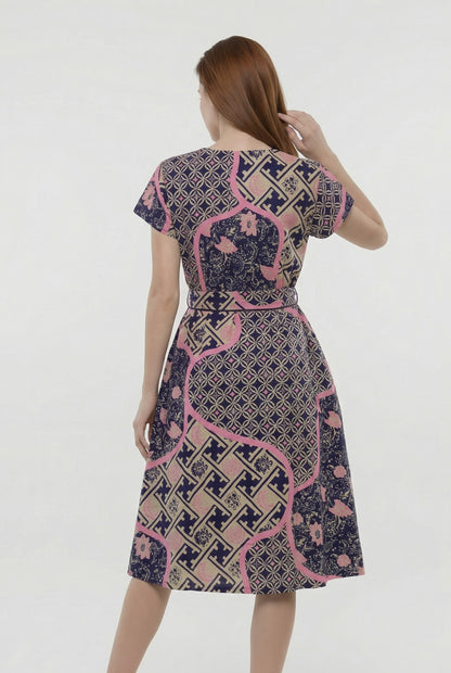 Women's Batik Midi Dress - Artistic Heritage