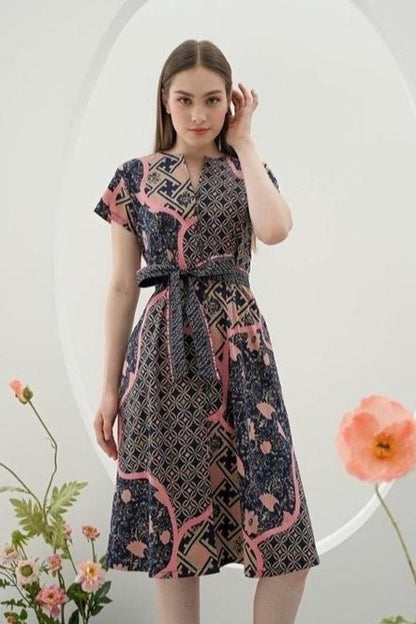 Women's Batik Midi Dress - Artistic Heritage