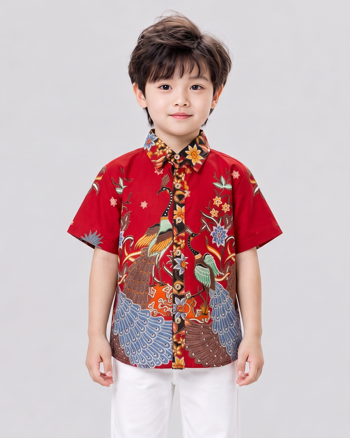 Kid's Batik Shirt - Phoenix Prosperity