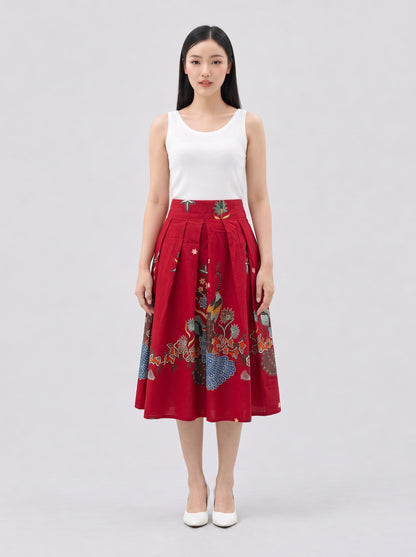 Women's Batik A-line Skirt - Phoenix Prosperity