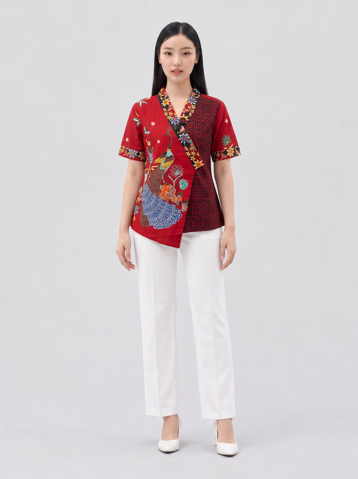 Women's Batik Kimono - Phoenix Prosperity