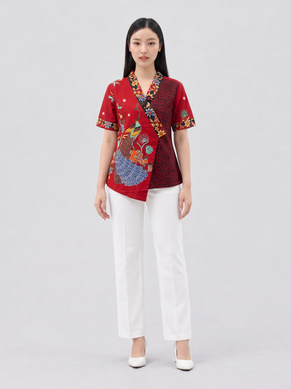 Women's Batik Kimono - Phoenix Prosperity