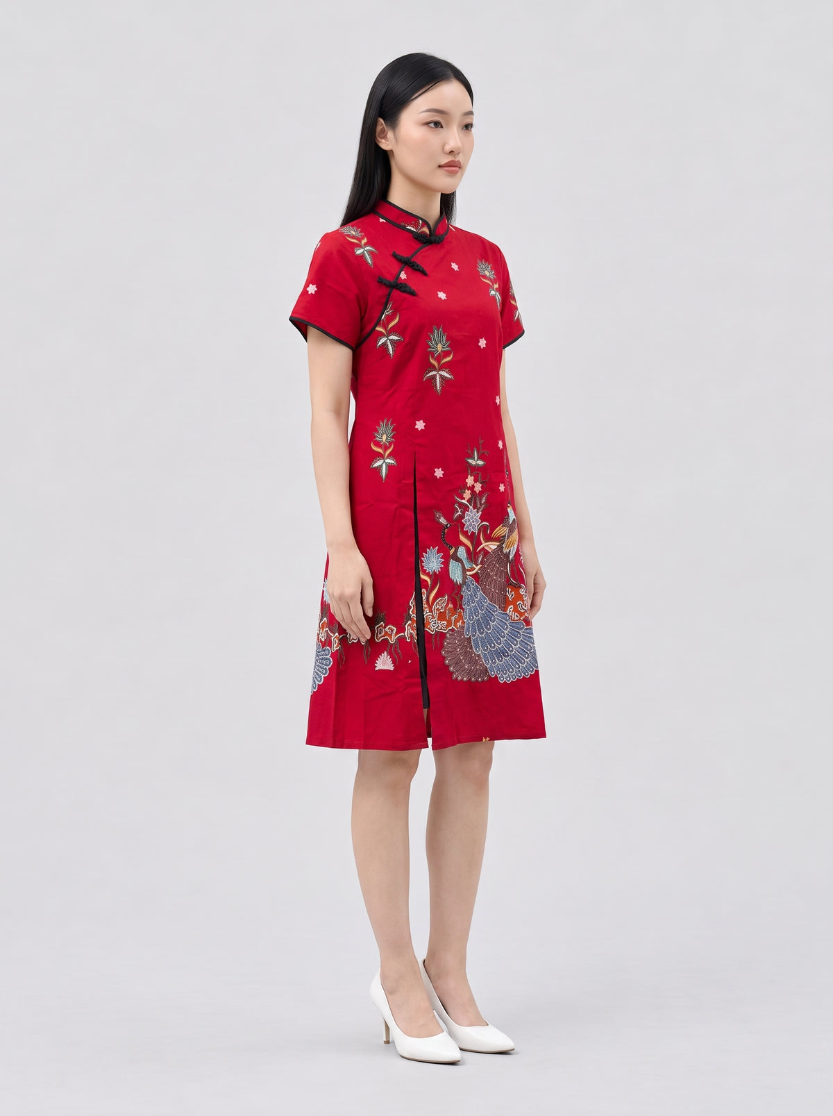 Women's Batik Cheongsam - Phoenix Prosperity