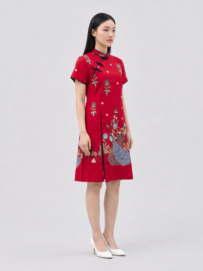 Women's Batik Cheongsam - Phoenix Prosperity