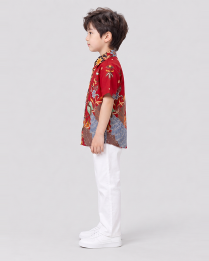 Kid's Batik Shirt - Phoenix Prosperity