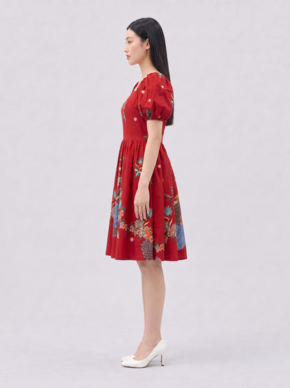 Women's Puff Sleeve Dress - Phoenix Prosperity