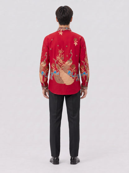 Men's Batik Shirt - Phoenix Prosperity | Long Sleeves