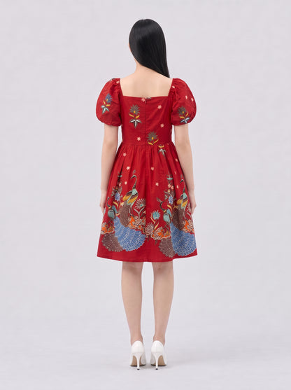 Women's Puff Sleeve Dress - Phoenix Prosperity