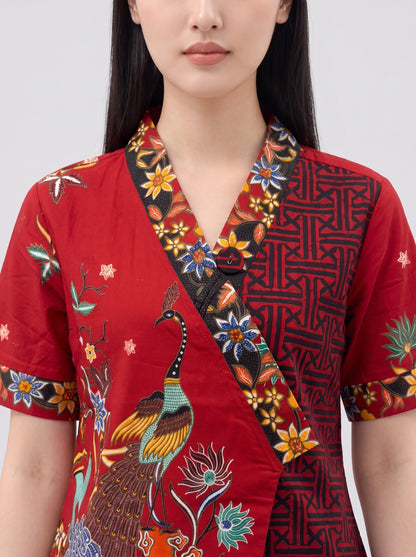 Women's Batik Kimono - Phoenix Prosperity