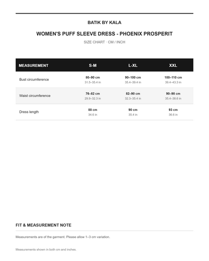 Women's Puff Sleeve Dress - Phoenix Prosperity