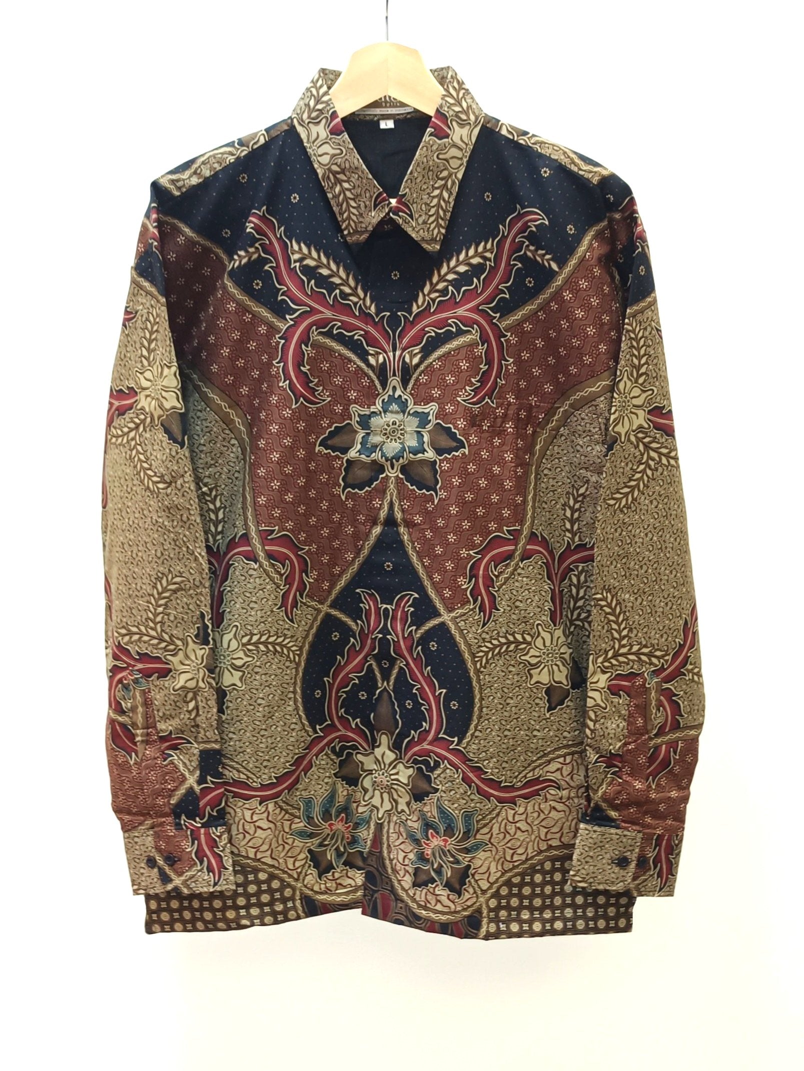 Men's Batik Shirt - Graceful Floral | Long Sleeves
