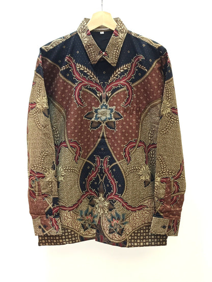 Men's Batik Shirt - Graceful Floral | Long Sleeves