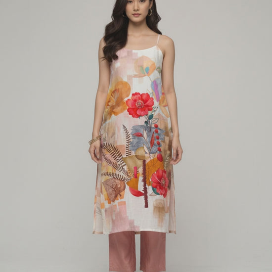 Women’s Batik Kurti – Pastel Garden Bloom - video