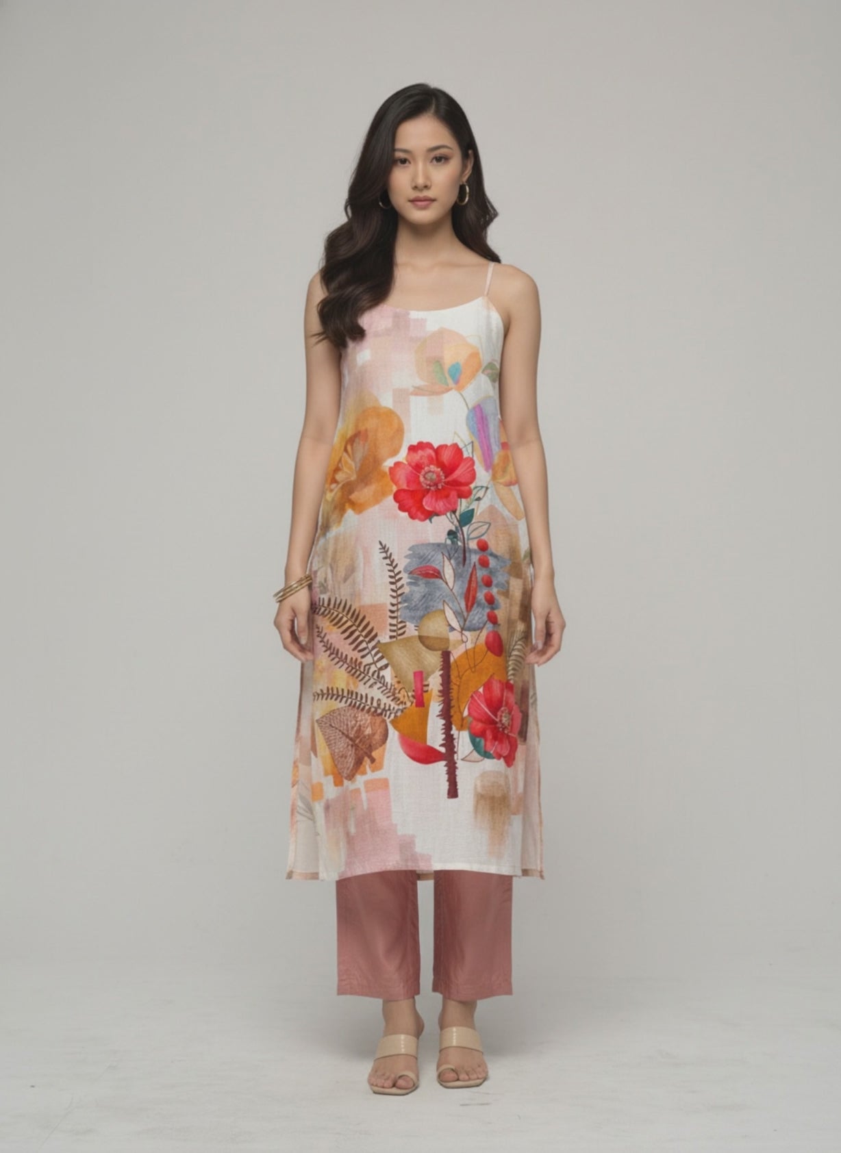 Women’s Batik Kurti – Pastel Garden Bloom - video