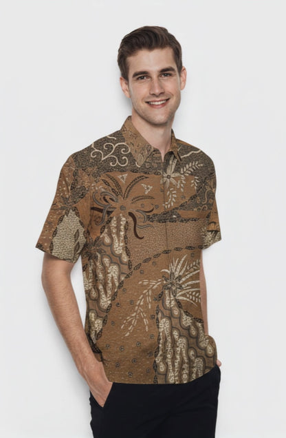 Men’s Short Sleeve Batik Shirt – Amber Heritage | Batik Malaysia video