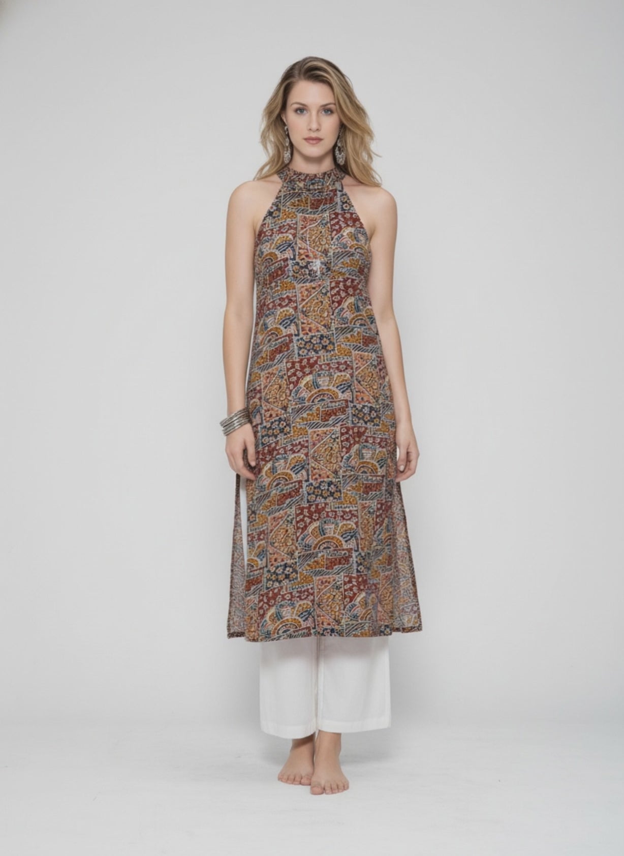 Women’s Batik Kurti – Mosaic Heritage Halter - video