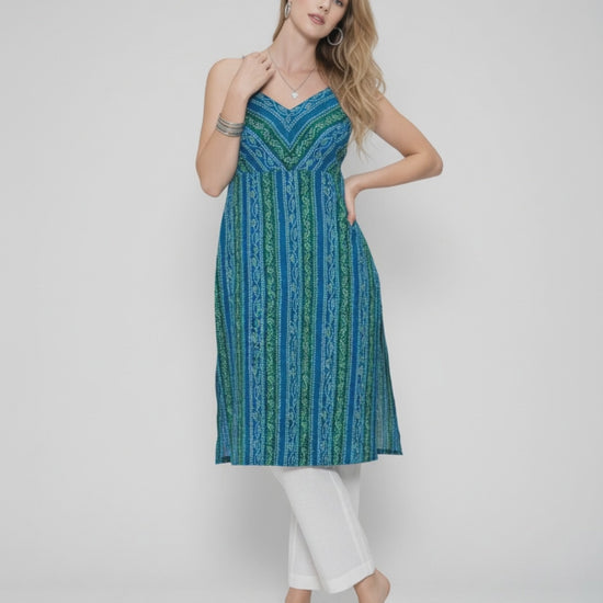 Women’s Batik Kurti – Ocean Grove Sleeveless - video
