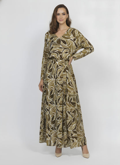 Women's Fusion Batik Set - Olive Serif
