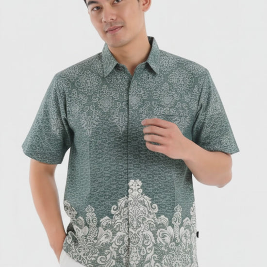 Men’s Batik Shirt – Sage Crest | Short Sleeves video