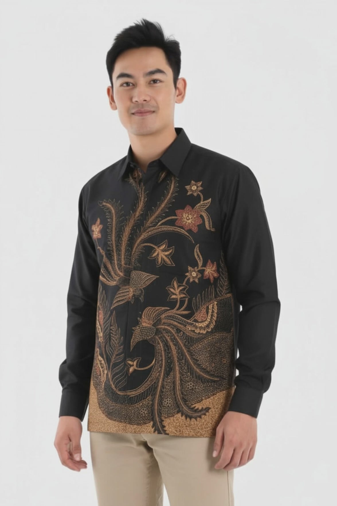 Men’s Batik Shirt – Golden Aviary | Long Sleeves video
